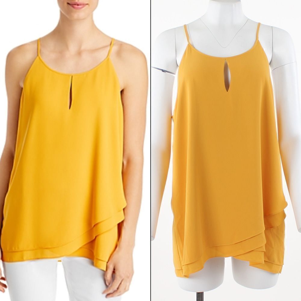T Tahari Layered Halter Top